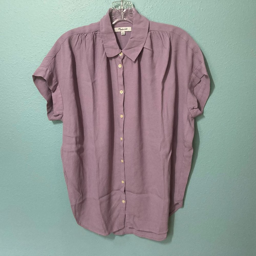 Madewell Central Drapey Shirt Serene Lavender XS